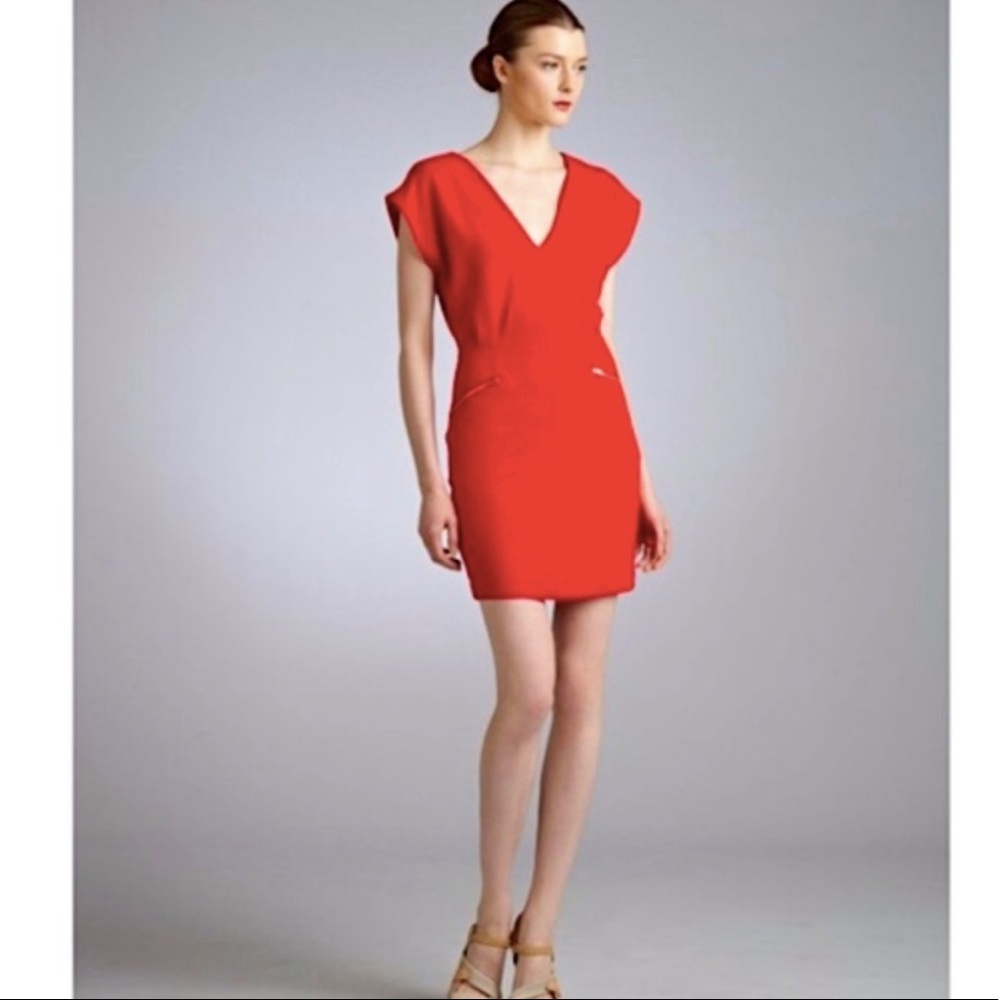 French Connection Women’s Red Cocktail Dress Sz 6